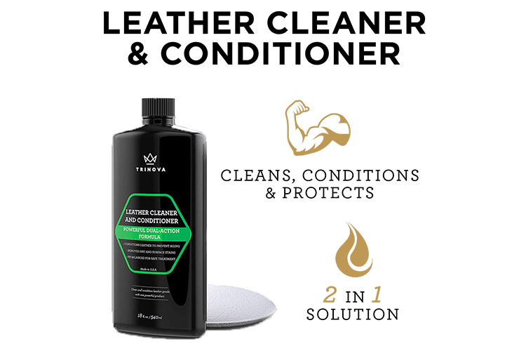 Trinova - Leather Cleaner & Conditioner - Limpiador y acondicionar de piel natural para muebles, ropa y otras superficies de cuero