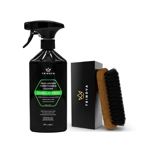 Paquete de limpieza piel sintética + cepillo